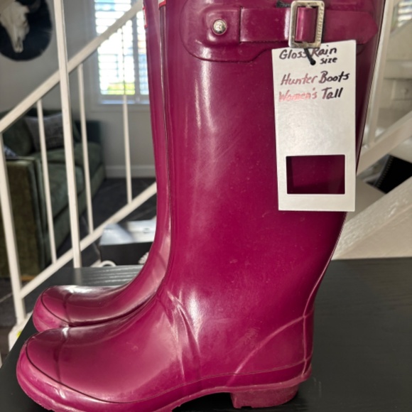 🌧️ Hunter Original Gloss Rain Boots – Women’s Tall – Size 8M/9F US - Picture 3 of 7